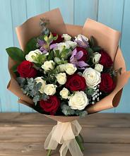 Букет цветов из:  Розы и Альстромерии в Брусянский