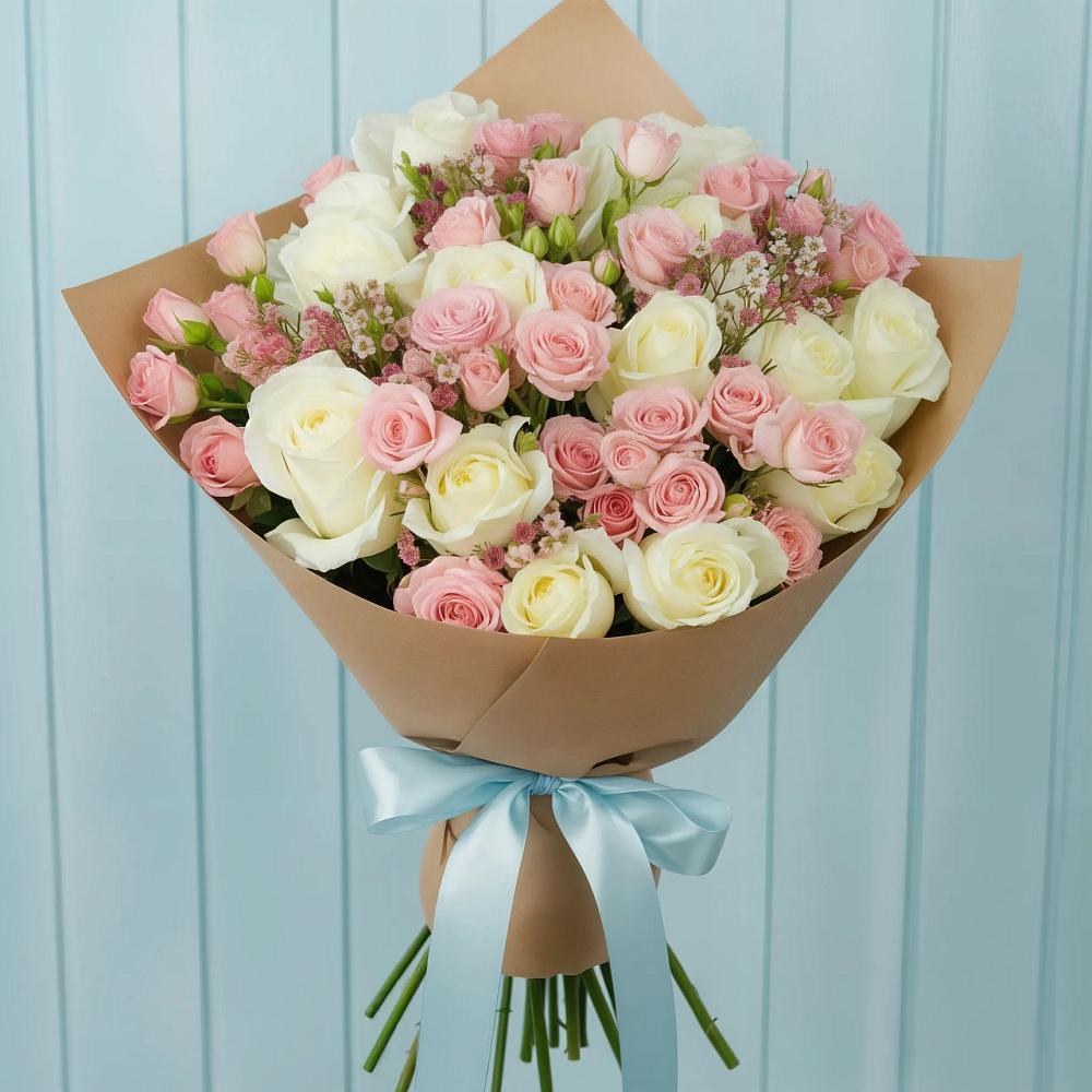 Букет цветов из: Розы в Брусянский