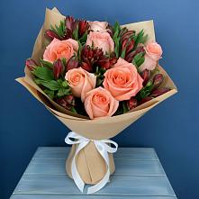 Букет цветов из:  Розы и Альстромерии в Брусянский