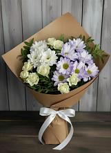 Букет цветов из:  Хризантемы и Розы #REPLACE_PRED# Брусянский