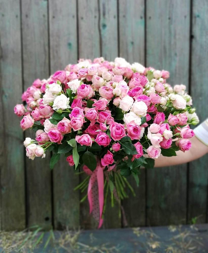 Букет Розовые кустовые розы Натали и Лав Лидия в Брусянский
