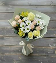 Букет цветов из:  Альстромерии, Розы и Хризантемы #REPLACE_PRED# Брусянский