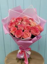 Букет 15 Розовых роз Равель в Брусянский