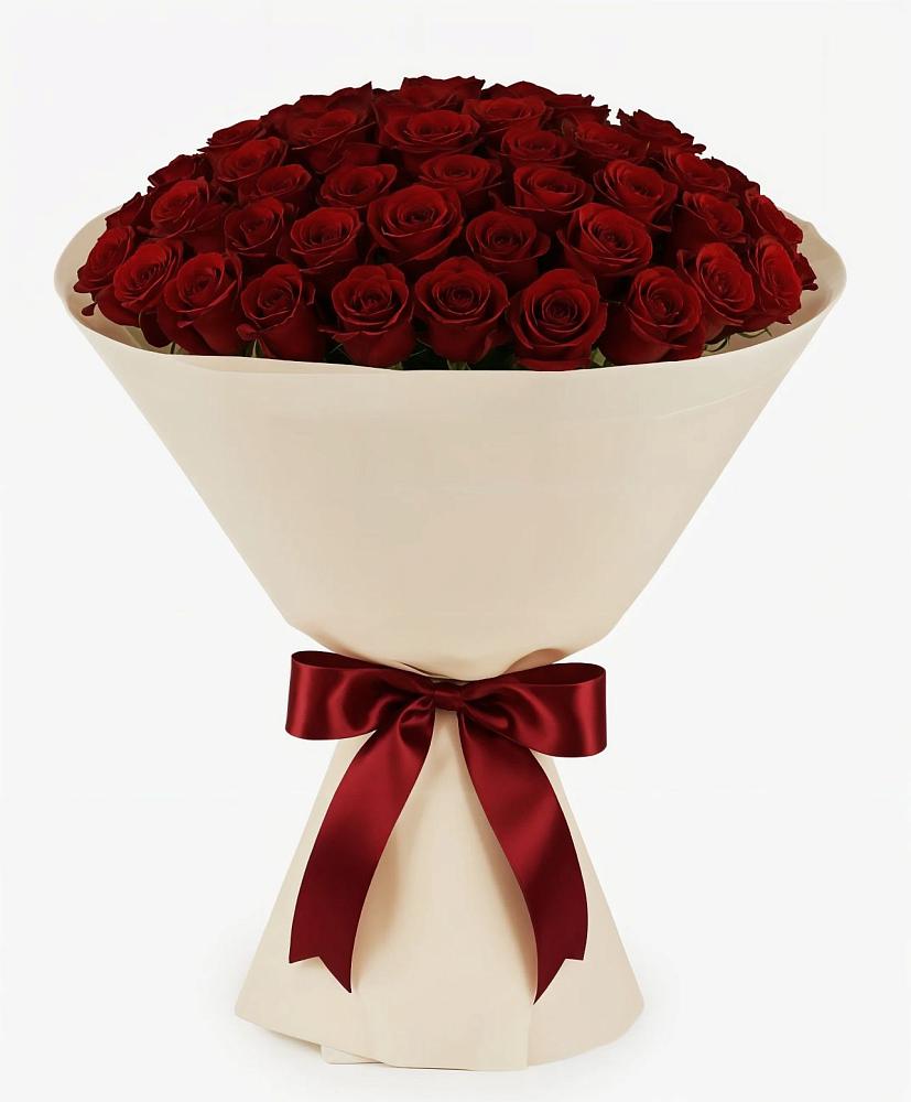 Букет 101 Бордовая роза Блэк Бакарра в Брусянский