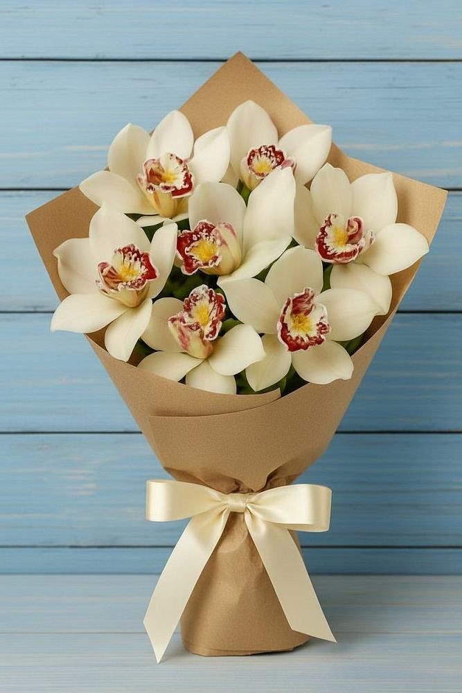 Букет цветов из: Орхидеи и Розы в Брусянский