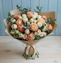 Букет цветов из:  Альстромерии и Розы в Брусянский